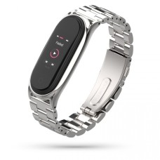Stainless Steel Λουράκι Xiaomi Mi Band 5 - Silver Stainless Steel Λουράκι Xiaomi Mi Band 5 - Silver