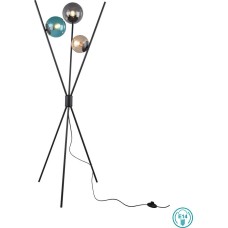 Επιδαπέδιο φωτιστικό από μέταλλο και τρεις πολύχρωμες μπάλες E14 Lance Trio 403400317 Επιδαπέδιο φωτιστικό από μέταλλο και τρεις πολύχρωμες μπάλες E14 Lance Trio 403400317