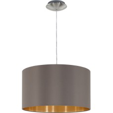 Φωτιστικό Κρεμαστό Υφασμάτινο EGLO MASERLO 31603 Καπουτσίνο-Χρυσό D380mm Φωτιστικό Κρεμαστό Υφασμάτινο EGLO MASERLO 31603 Καπουτσίνο-Χρυσό D380mm