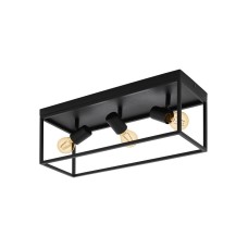 Silentina Πλαφονιέρα Οροφής Μαύρη από Μέταλλο 98333 Silentina Πλαφονιέρα Οροφής Μαύρη από Μέταλλο 98333