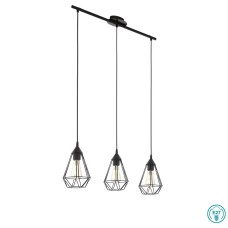 Φωτιστικό Κρεμαστό Ράγα Vintage Industrial EGLO TARBES 94189 Μαύρο Φωτιστικό Κρεμαστό Ράγα Vintage Industrial EGLO TARBES 94189 Μαύρο