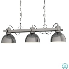 Eglo Lubenham Κρεμαστό Φωτιστικό Μοντέρνο Τρίφωτο Ασημί 43168 Eglo Lubenham Κρεμαστό Φωτιστικό Μοντέρνο Τρίφωτο Ασημί 43168