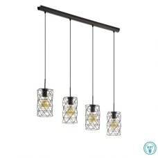 Eglo Estevau Κρεμαστό Φωτιστικό Μοντέρνο Πολύφωτο Καφέ 97066