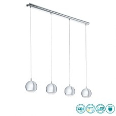 Eglo Conesa Κρεμαστό Φωτιστικό Μοντέρνο Πολύφωτο Ράγα Ασημί 95912