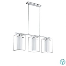 Eglo Loncino Κρεμαστό Φωτιστικό Μοντέρνο Τρίφωτο Ράγα Διάφανο 94378 Eglo Loncino Κρεμαστό Φωτιστικό Μοντέρνο Τρίφωτο Ράγα Διάφανο 94378