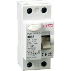 Ρελέ διαρροής τύπου AC διπολικό 2P 40A 30mA 6kA ONESTO KRC3 26896 Ρελέ διαρροής τύπου AC διπολικό 2P 40A 30mA 6kA ONESTO KRC3 26896