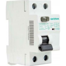 Geyer Ρελέ Ράγας Διαρροής 2P 40A 6kA 30mA EF240DG Geyer Ρελέ Ράγας Διαρροής 2P 40A 6kA 30mA EF240DG