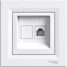 Schneider Electric Asfora Πρίζα Τηλεφώνου με Πλαίσιο Μονή σε Λευκό Χρώμα EPH4100121 Schneider Electric Asfora Πρίζα Τηλεφώνου με Πλαίσιο Μονή σε Λευκό Χρώμα EPH4100121