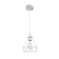 Inlight 4024 Κρεμαστό Φωτιστικό Μοντέρνο Μονόφωτο Πλέγμα Λευκό