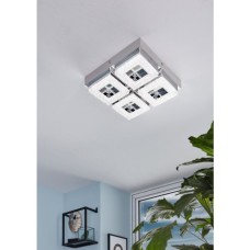 Eglo Fradelo Μεταλλική Πλαφονιέρα Οροφής Ασημί 95657