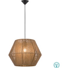 Viokef Zaira Μοντέρνο Κρεμαστό Φωτιστικό Μονόφωτο Καμπάνα με Ντουί E27 σε Καφέ Χρώμα 4198102