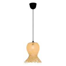 Viokef Contessa Μοντέρνο Κρεμαστό Φωτιστικό Μονόφωτο Καμπάνα με Ντουί E27 σε Μπεζ Χρώμα 4257400