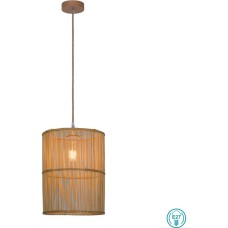 Viokef Leta Vintage Κρεμαστό Φωτιστικό Μονόφωτο με Ντουί E27 σε Μπεζ Χρώμα 4228100