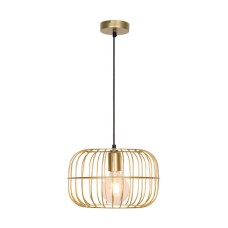 Viokef Zenith Μοντέρνο Κρεμαστό Φωτιστικό Μονόφωτο Πλέγμα με Ντουί E27 σε Χρυσό Χρώμα 4211301