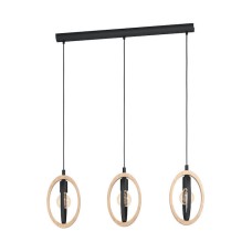 Eglo Basildon Μοντέρνο Κρεμαστό Φωτιστικό Τρίφωτο Ράγα με Ντουί E27 σε Μαύρο Χρώμα 43462 Eglo Basildon Μοντέρνο Κρεμαστό Φωτιστικό Τρίφωτο Ράγα με Ντουί E27 σε Μαύρο Χρώμα 43462