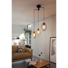 Eglo Basildon Μοντέρνο Κρεμαστό Φωτιστικό Τρίφωτο με Ντουί E27 σε Μαύρο Χρώμα 43463 Eglo Basildon Μοντέρνο Κρεμαστό Φωτιστικό Τρίφωτο με Ντουί E27 σε Μαύρο Χρώμα 43463