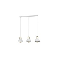 Eglo Calmanera Μοντέρνο Κρεμαστό Φωτιστικό Τρίφωτο Ράγα με Ντουί E27 σε Λευκό Χρώμα 99696 Eglo Calmanera Μοντέρνο Κρεμαστό Φωτιστικό Τρίφωτο Ράγα με Ντουί E27 σε Λευκό Χρώμα 99696
