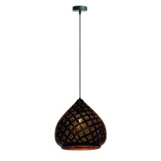 Φωτιστικό κρεμαστό μεταλλικό, 240V, Ε27, Max 60w, IP20, ø20.5x30cm, μαύρο VK/03120PE/B Φωτιστικό κρεμαστό μεταλλικό, 240V, Ε27, Max 60w, IP20, ø20.5x30cm, μαύρο VK/03120PE/B