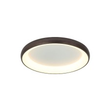 Zambelis Lights Μοντέρνα Μεταλλική Πλαφονιέρα Οροφής με Ενσωματωμένο LED σε Καφέ χρώμα 80cm 2059