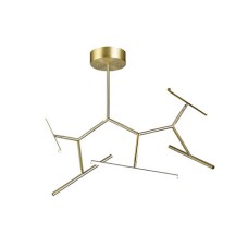 Zambelis Lights Μοντέρνο Κρεμαστό Φωτιστικό με Ενσωματωμένο LED σε Χρυσό Χρώμα 2071