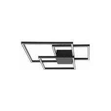 Zambelis Lights Μοντέρνα Μεταλλική Πλαφονιέρα Οροφής με Ενσωματωμένο LED σε Μαύρο χρώμα 56cm  2023