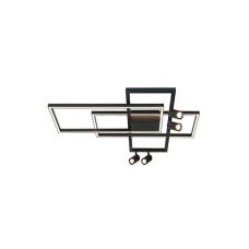 Zambelis Lights Μοντέρνα Μεταλλική Πλαφονιέρα Οροφής με Ενσωματωμένο LED σε Μαύρο χρώμα 90cm 22020