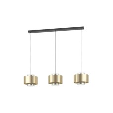 Eglo Duglia Μοντέρνο Κρεμαστό Φωτιστικό Τρίφωτο Ράγα με Ντουί E27 σε Χρυσό Χρώμα 390067