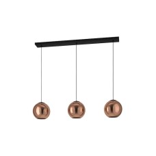 Eglo Cordoba Μοντέρνο Κρεμαστό Φωτιστικό Τρίφωτο Ράγα με Ντουί E27 σε Χάλκινο Χρώμα 390095