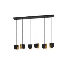 Eglo Serenara Μοντέρνο Κρεμαστό Φωτιστικό Πολύφωτο Ράγα για 6 Λαμπτήρες E27 σε Μαύρο Χρώμα 390184 Eglo Serenara Μοντέρνο Κρεμαστό Φωτιστικό Πολύφωτο Ράγα για 6 Λαμπτήρες E27 σε Μαύρο Χρώμα 390184