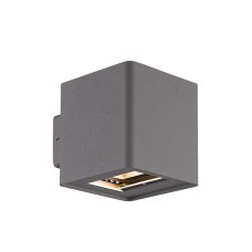 VK Lighting VK/02093/AN/W Στεγανή Επιτοίχια Πλαφονιέρα Εξωτερικού Χώρου με Ενσωματωμένο LED σε Γκρι Χρώμα