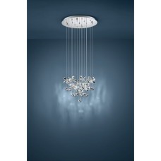 Eglo Pianopoli Μοντέρνο Κρεμαστό Φωτιστικό με Κρύσταλλα με Ενσωματωμένο LED σε Ασημί Χρώμα 93662 Eglo Pianopoli Μοντέρνο Κρεμαστό Φωτιστικό με Κρύσταλλα με Ενσωματωμένο LED σε Ασημί Χρώμα 93662