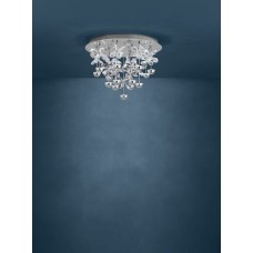 Eglo Pianopoli Μοντέρνα Πλαφονιέρα Οροφής με Ενσωματωμένο LED και Κρύσταλλα σε Ασημί χρώμα 15cm 39245 Eglo Pianopoli Μοντέρνα Πλαφονιέρα Οροφής με Ενσωματωμένο LED και Κρύσταλλα σε Ασημί χρώμα 15cm 39245