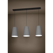 Eglo Petrosa Μοντέρνο Κρεμαστό Φωτιστικό Τρίφωτο Ράγα με Ντουί E27 σε Γκρι Χρώμα 390136 Eglo Petrosa Μοντέρνο Κρεμαστό Φωτιστικό Τρίφωτο Ράγα με Ντουί E27 σε Γκρι Χρώμα 390136