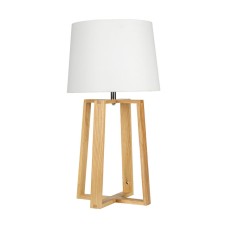 VK Lighting VK/03157/WD/W Πορτατίφ με Λευκό Καπέλο και Μπεζ Βάση VK Lighting VK/03157/WD/W Πορτατίφ με Λευκό Καπέλο και Μπεζ Βάση