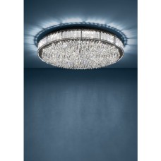 Eglo Balparda Μοντέρνα Γυάλινη Πλαφονιέρα Οροφής με Ενσωματωμένο LED σε Ασημί χρώμα 60.5cm 390249 Eglo Balparda Μοντέρνα Γυάλινη Πλαφονιέρα Οροφής με Ενσωματωμένο LED σε Ασημί χρώμα 60.5cm 390249