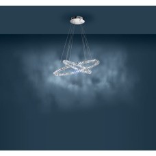 Eglo Toneria Μοντέρνο Κρεμαστό Φωτιστικό με Κρύσταλλα με Ενσωματωμένο LED σε Ασημί Χρώμα 93946 Eglo Toneria Μοντέρνο Κρεμαστό Φωτιστικό με Κρύσταλλα με Ενσωματωμένο LED σε Ασημί Χρώμα 93946