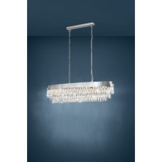 Eglo Valparaiso Vintage Κρεμαστό Φωτιστικό Πολύφωτο με Κρύσταλλα και Ντουί E14 σε Ασημί Χρώμα 39495 Eglo Valparaiso Vintage Κρεμαστό Φωτιστικό Πολύφωτο με Κρύσταλλα και Ντουί E14 σε Ασημί Χρώμα 39495