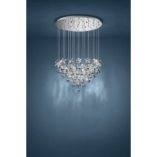 Eglo Pianopoli Μοντέρνο Κρεμαστό Φωτιστικό με Κρύσταλλα με Ενσωματωμένο LED σε Ασημί Χρώμα 93661 Eglo Pianopoli Μοντέρνο Κρεμαστό Φωτιστικό με Κρύσταλλα με Ενσωματωμένο LED σε Ασημί Χρώμα 93661