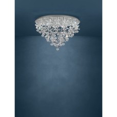 Eglo Pianopoli Μοντέρνα Πλαφονιέρα Οροφής με Ενσωματωμένο LED και Κρύσταλλα σε Ασημί χρώμα 43cm 39246 Eglo Pianopoli Μοντέρνα Πλαφονιέρα Οροφής με Ενσωματωμένο LED και Κρύσταλλα σε Ασημί χρώμα 43cm 39246