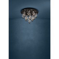 Eglo Πλαφονιέρα Οροφής με Ενσωματωμένο LED σε Μαύρο χρώμα 50cm 390275 Eglo Πλαφονιέρα Οροφής με Ενσωματωμένο LED σε Μαύρο χρώμα 50cm 390275