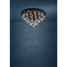 Eglo Pianopoli Πλαφονιέρα Οροφής με Ενσωματωμένο LED σε Μαύρο χρώμα 78cm 390276 Eglo Pianopoli Πλαφονιέρα Οροφής με Ενσωματωμένο LED σε Μαύρο χρώμα 78cm 390276