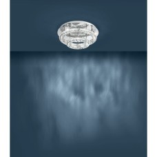 Eglo Toneria Κλασική Πλαφονιέρα Οροφής με Ενσωματωμένο LED και Κρύσταλλα σε Ασημί χρώμα 55cm 39003 Eglo Toneria Κλασική Πλαφονιέρα Οροφής με Ενσωματωμένο LED και Κρύσταλλα σε Ασημί χρώμα 55cm 39003