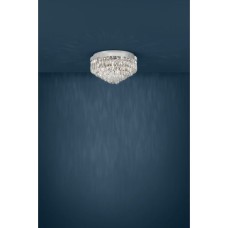 Eglo Valparaiso Vintage Πλαφονιέρα Οροφής με Ντουί E14 με Κρύσταλλα σε Ασημί χρώμα 48cm 39489 Eglo Valparaiso Vintage Πλαφονιέρα Οροφής με Ντουί E14 με Κρύσταλλα σε Ασημί χρώμα 48cm 39489