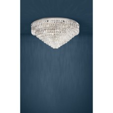 Eglo Valparaiso 1 Μοντέρνα Πλαφονιέρα Οροφής με Ντουί E27 με Κρύσταλλα σε Ασημί χρώμα 98cm Χρώμιο 39493 Eglo Valparaiso 1 Μοντέρνα Πλαφονιέρα Οροφής με Ντουί E27 με Κρύσταλλα σε Ασημί χρώμα 98cm Χρώμιο 39493