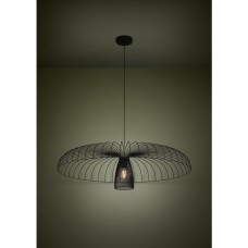 Eglo Champerico Μοντέρνο Κρεμαστό Φωτιστικό Μονόφωτο με Ντουί E27 σε Μαύρο Χρώμα 390217