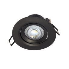 VK Lighting VK/04108/B/W Στρογγυλό Πλαστικό Χωνευτό Σποτ με Ενσωματωμένο LED και Θερμό Λευκό Φως 5W Κινούμενο σε Μαύρο χρώμα 9x9cm VK Lighting VK/04108/B/W Στρογγυλό Πλαστικό Χωνευτό Σποτ με Ενσωματωμένο LED και Θερμό Λευκό Φως 5W Κινούμενο σε Μαύρο χρώμα 9x9cm