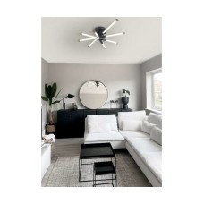 Atman Nice Μοντέρνα Πλαστική Πλαφονιέρα Οροφής με Ενσωματωμένο LED σε Μαύρο χρώμα 82cm LEG-2042/8-BL Atman Nice Μοντέρνα Πλαστική Πλαφονιέρα Οροφής με Ενσωματωμένο LED σε Μαύρο χρώμα 82cm LEG-2042/8-BL