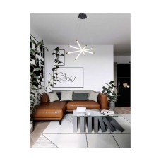 Atman Lorient Μοντέρνο Κρεμαστό Φωτιστικό με Ενσωματωμένο LED σε Μαύρο Χρώμα  LEG-2043/600-4