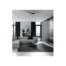 Atman Mallorca Μοντέρνα Μεταλλική Πλαφονιέρα Οροφής με Ενσωματωμένο LED σε Μαύρο χρώμα 70cm LEG-10404 BL Atman Mallorca Μοντέρνα Μεταλλική Πλαφονιέρα Οροφής με Ενσωματωμένο LED σε Μαύρο χρώμα 70cm LEG-10404 BL
