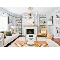 Atman Madrid Μοντέρνα Μεταλλική Πλαφονιέρα Οροφής με Ενσωματωμένο LED σε Λευκό χρώμα 78cm LEG-6032